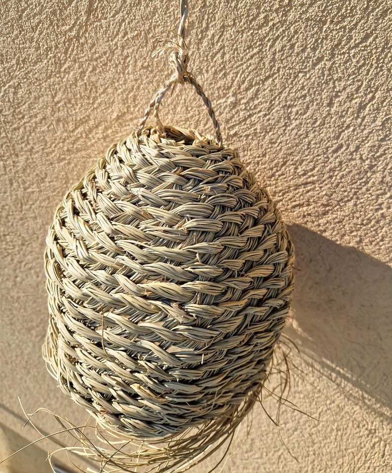Suspension nid d'abeille en feuille de palmier