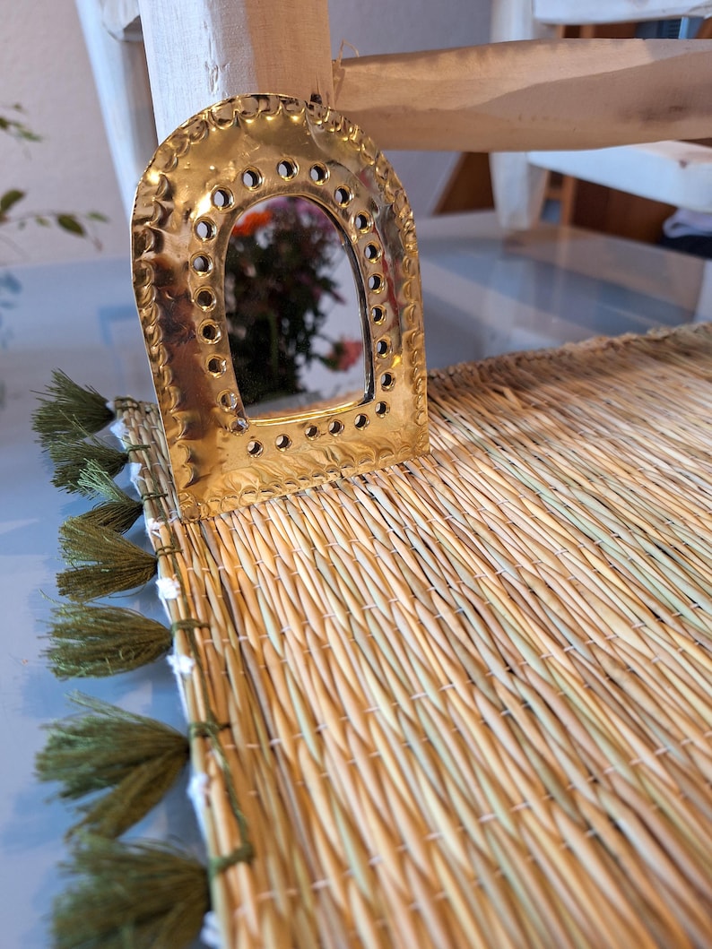 Lot de petits miroirs artisanaux marocains dorés