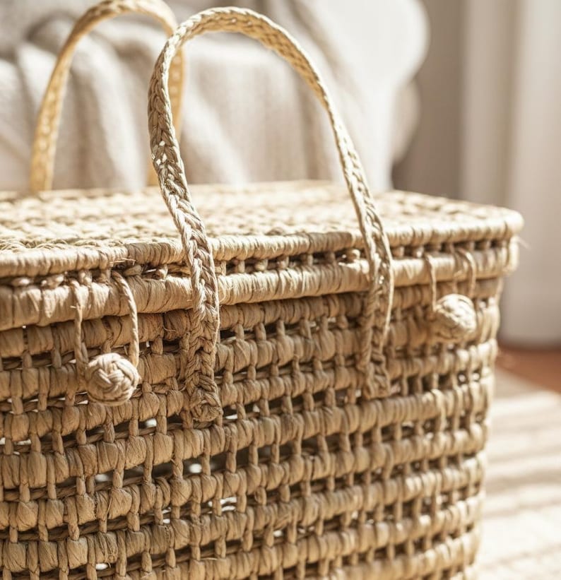 Malle de rangement artisanal en osier