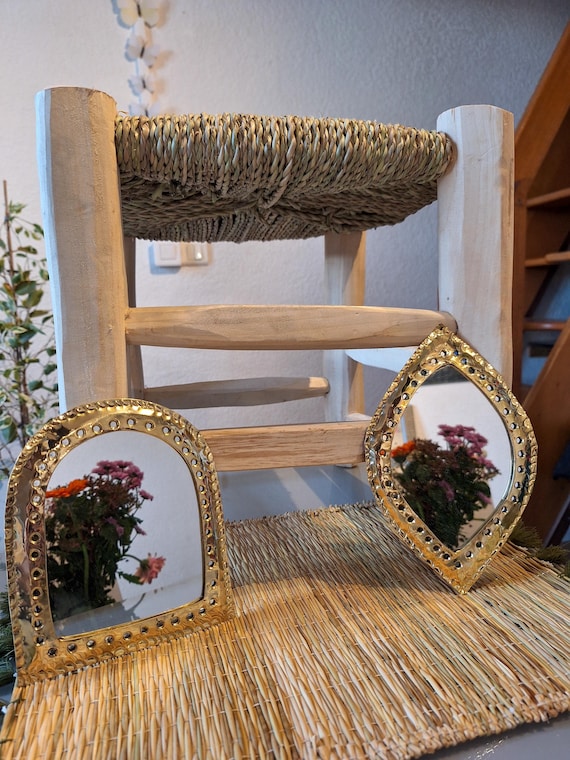 Lot de miroirs artisanaux marocains dorés