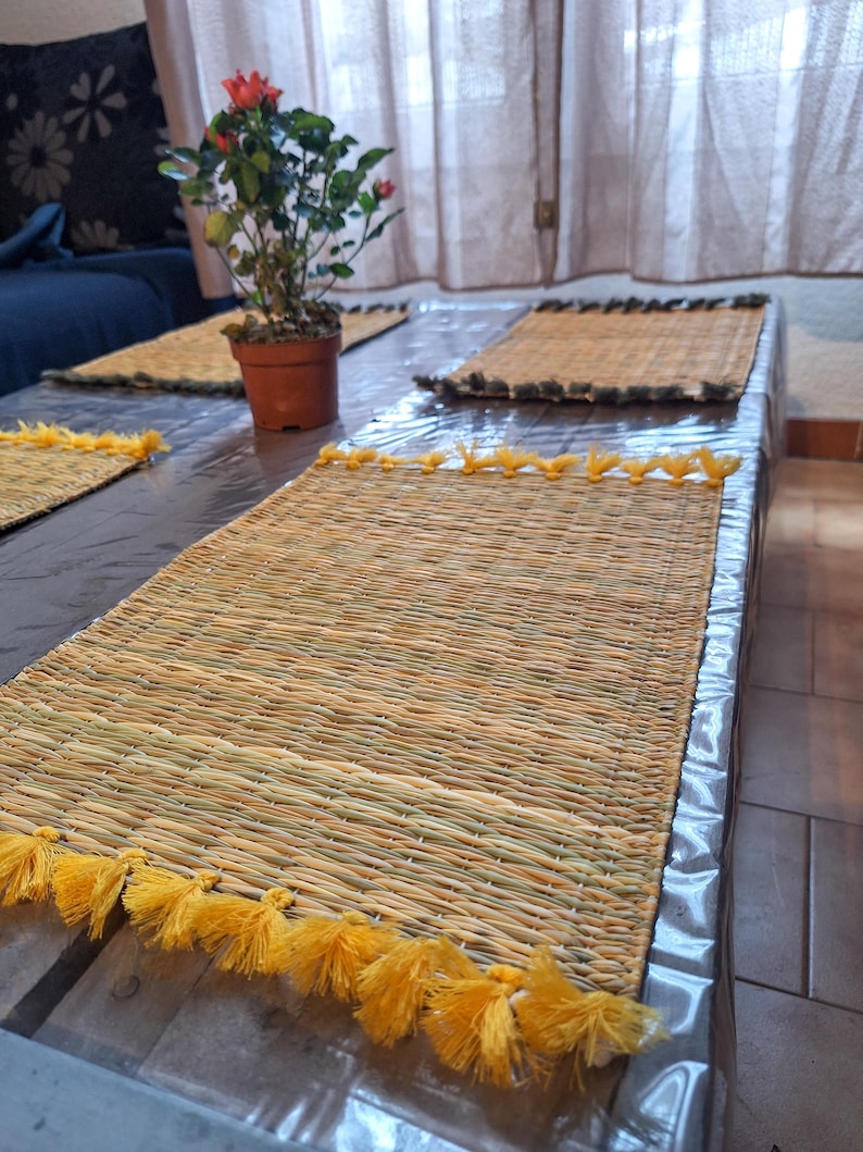 Lot de 2 set de table bohème tissé à la main