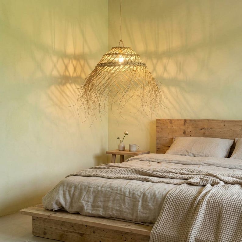 Marocain Openwork Paille Suspension Artisanale