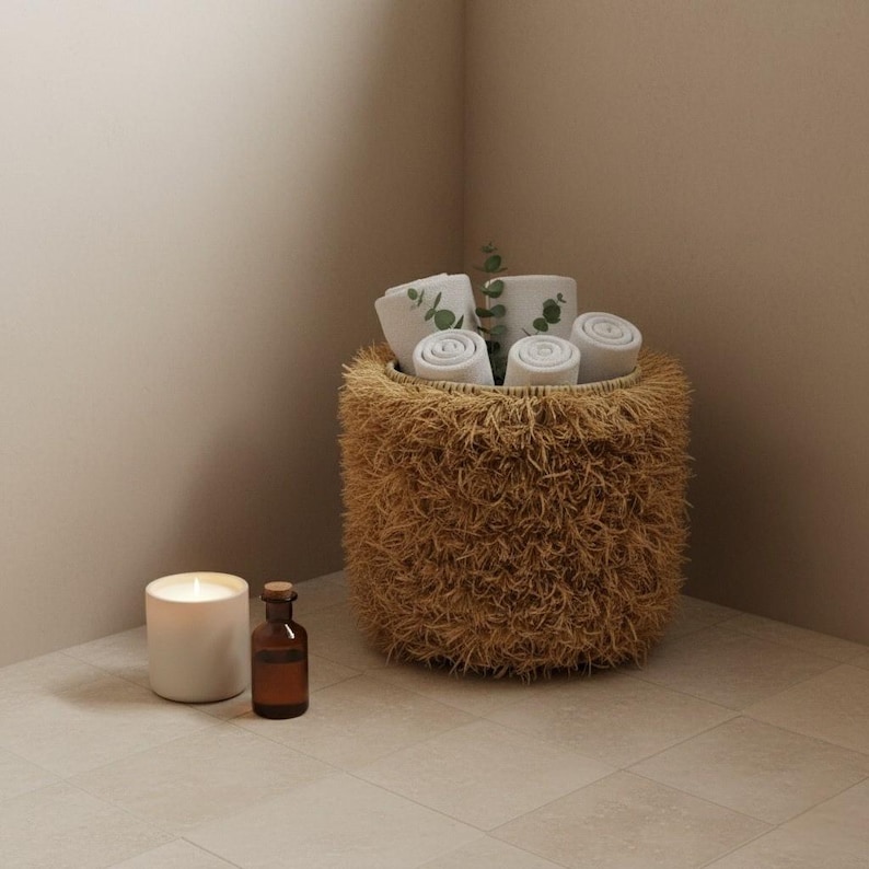 Lot de 3 paniers en osier naturel