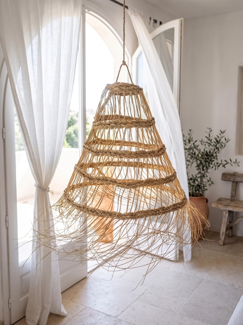 Suspension Marocaine en Paille de Doum
