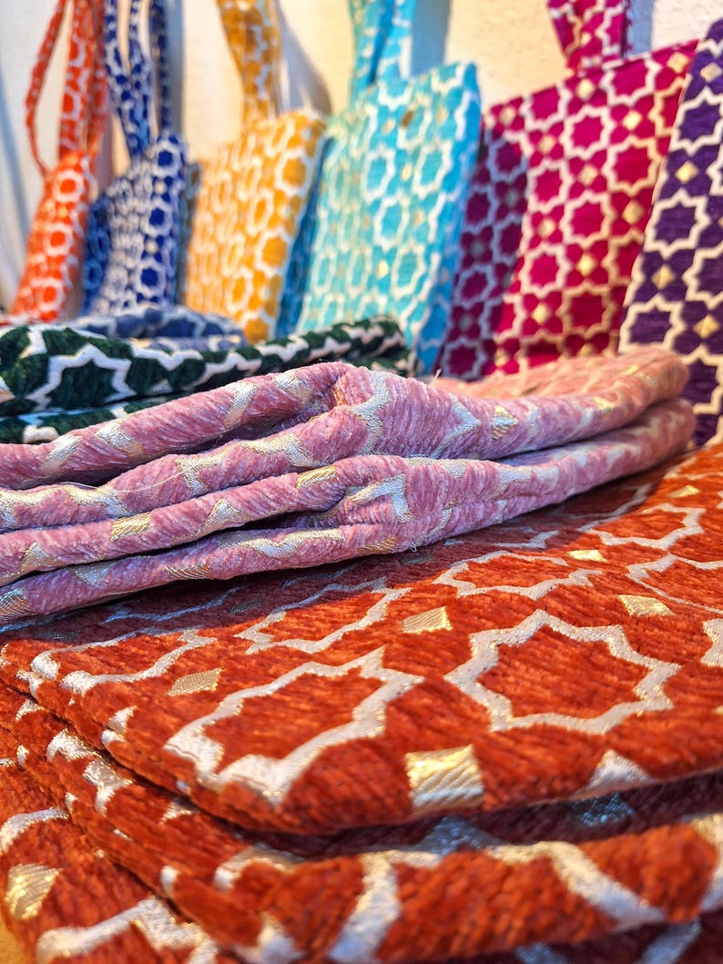 Grand Sac Cabas Marocain Brodé Main