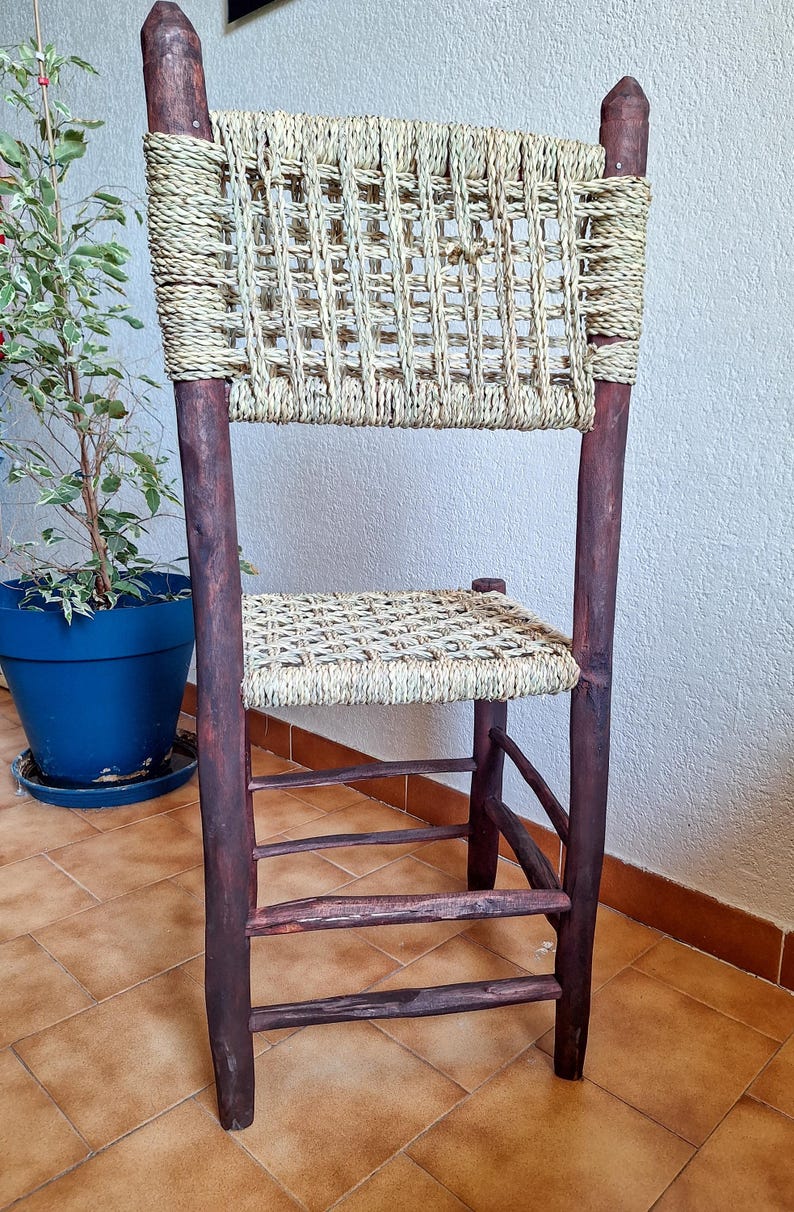 Chaise Artisanale Bois Foncé