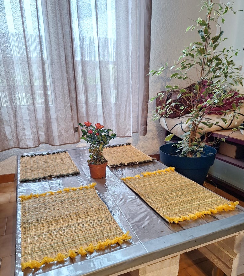 Lot de 2 set de table bohème tissé à la main