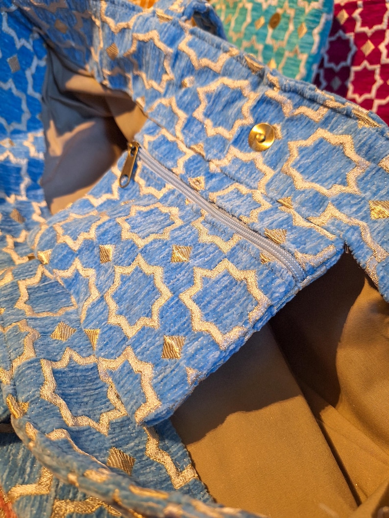 Grand Sac Cabas Marocain Brodé Main