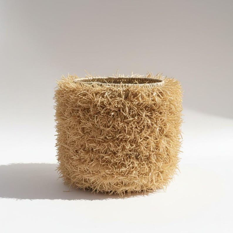 Lot de 3 paniers en osier naturel