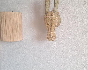 Trophée Mural Tête d'Âne en Paille Tressée
