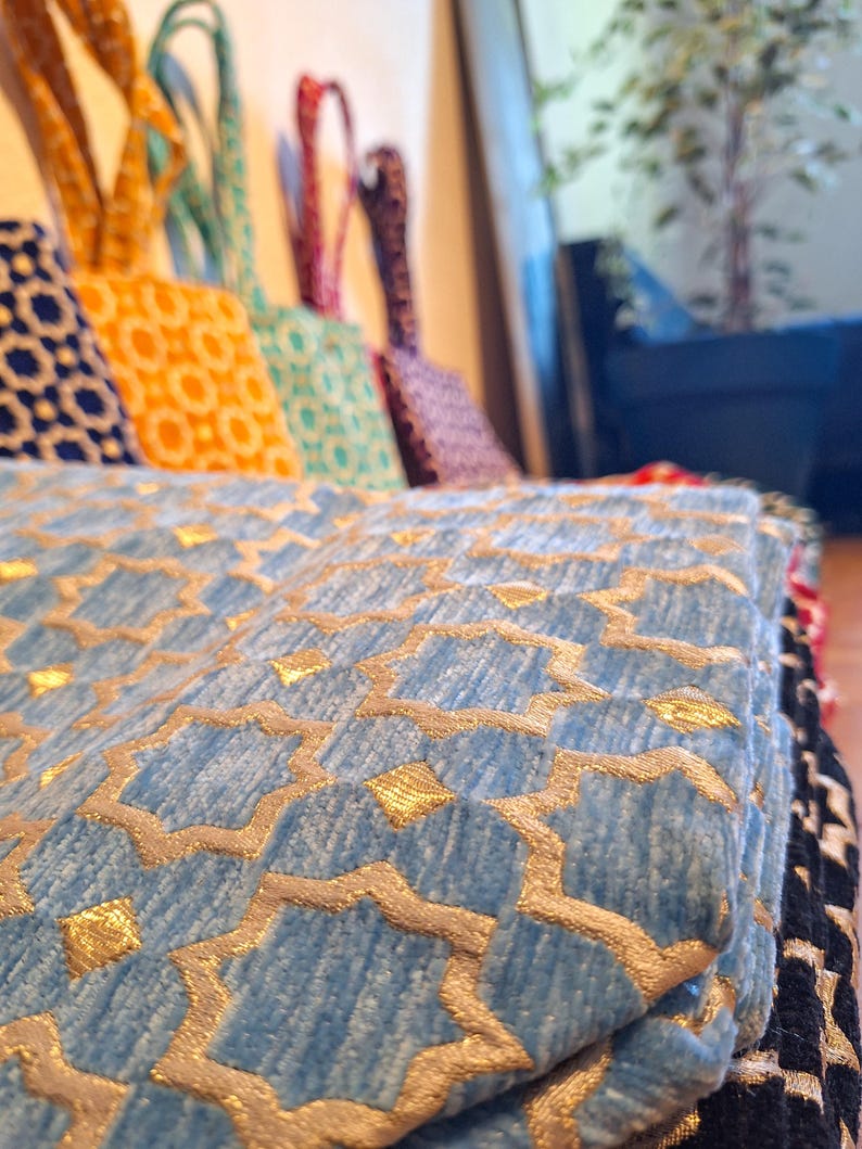 Grand Sac Cabas Marocain Brodé Main
