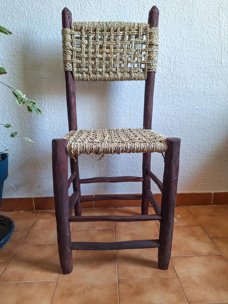 Chaise Artisanale Bois Foncé