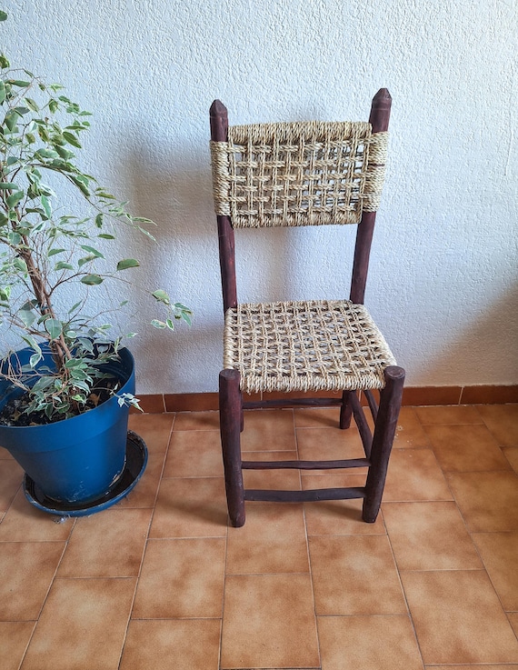 Chaise Artisanale Bois Foncé