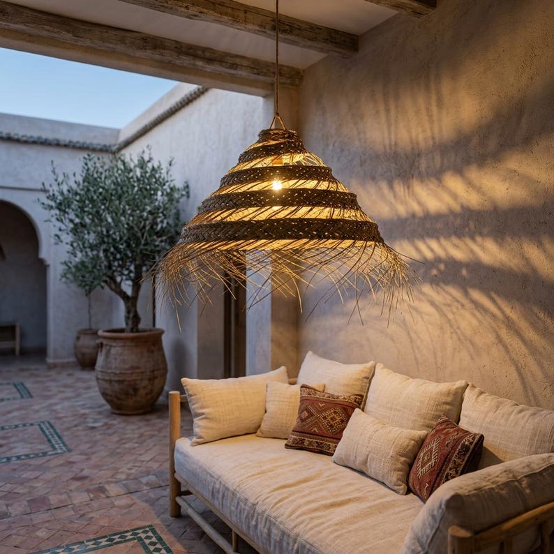 Marocain Spiral Openwork Suspension Artisanale