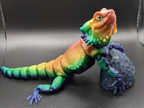 Bearded Dragon 3D Printed Articulated Desktop Pet by Matmire - Etsy