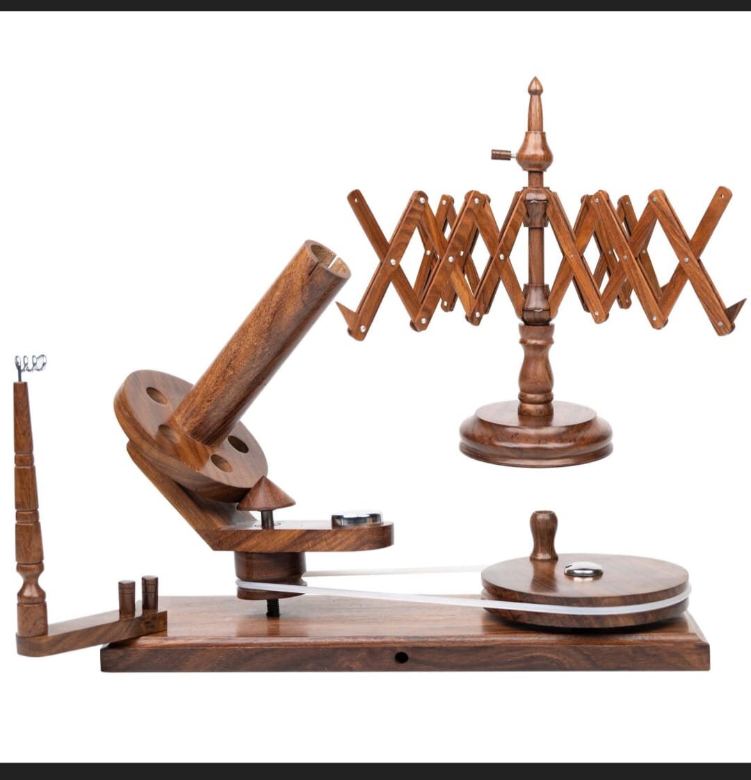 Wooden Umbrella Swift Yarn Winder and Large Ball Winder Knitting and
