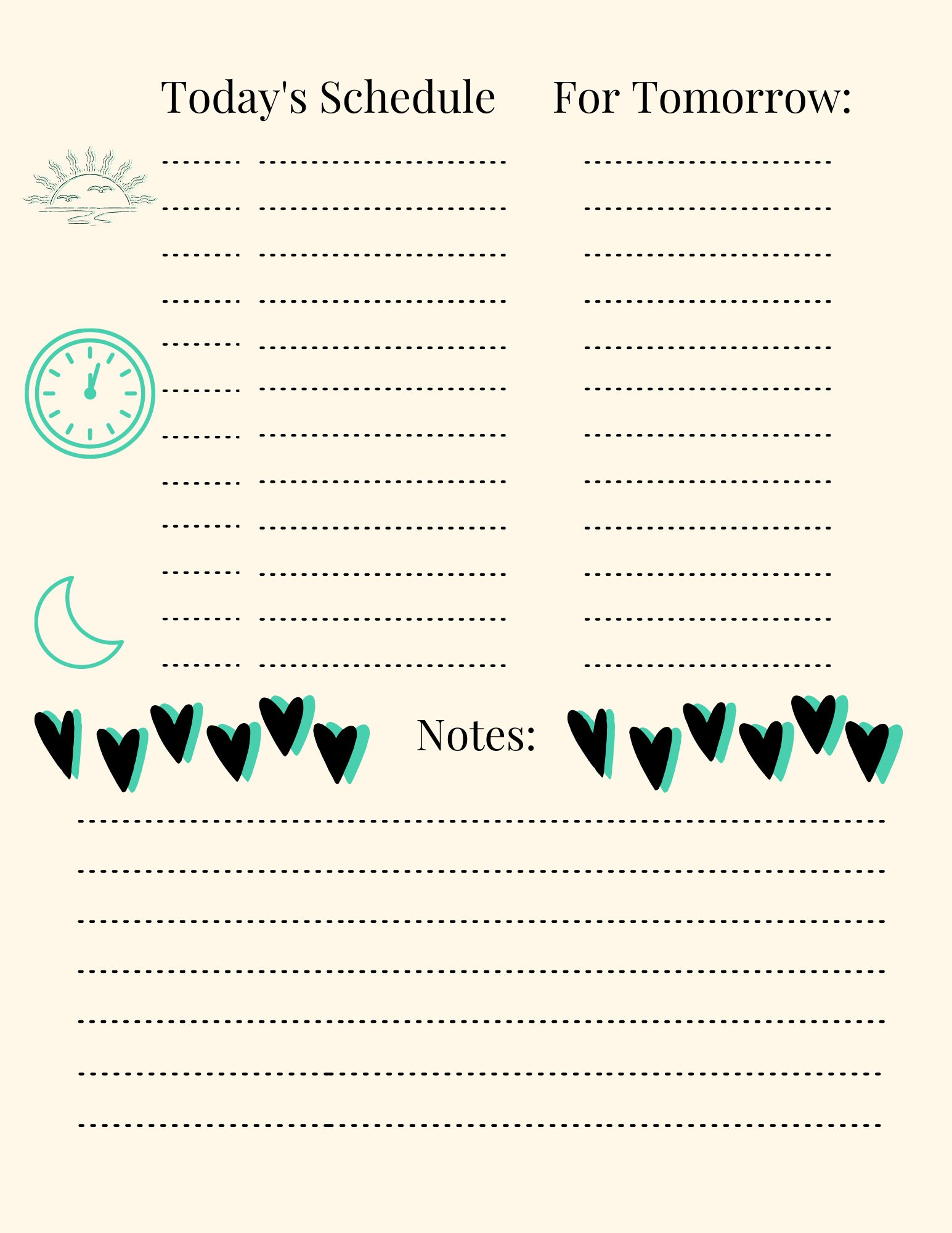 Daily Planner Google Slides Printable Editable Etsy