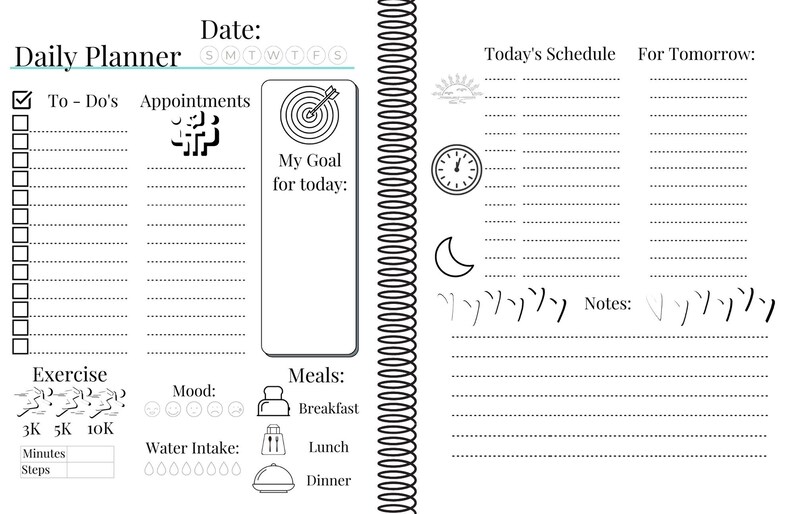 Daily Planner Google Slides Printable Editable Etsy