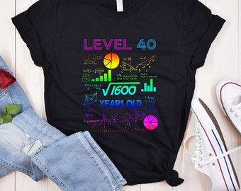 40th Birthday Math Shirt - Etsy