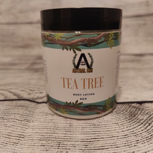 All Natural Tea Tree Lotion 8oz Body Butter Organic, Vegan, Paraben Free, Sulfate Free