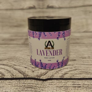 All Natural Lavender Lotion 4oz Body Butter Organic, Vegan, Paraben Free, Sulfate Free