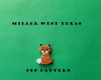 Small Fox Brick Stitch Pattern