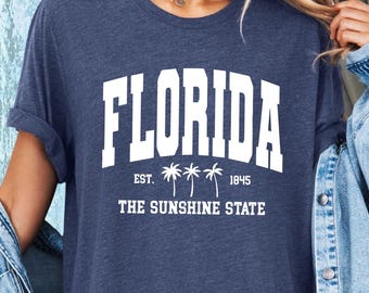 Florida Tee Shirt, Summer Vacation Florida, Girls Trip Florida Shirt, Tropical Holiday T-Shirt, Girls Trip Matching Shirts, Gift for Her