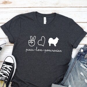 Peace Love Pomeranian Shirt, Gift For Dog Lovers, Pomeranian Birthday Gift, Cute Dog Shirt, Love Dog T-Shirt, Gift For Pomeranian, Christmas