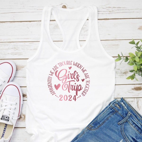 Girls Trip Tank Top Shirts | Funny Girls Trip Tank Shirt |  Besties Tank Tops | Girls Travel Tank Tops | Girls Weekend Tank Tops | Cute Trip