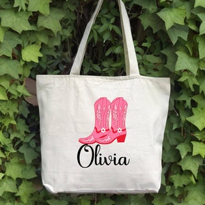 Cowgirl Bachelorette Tote Bag, Western Party Favor Bag, Disco Cowgirl Gift, Bachelorette Party Favor