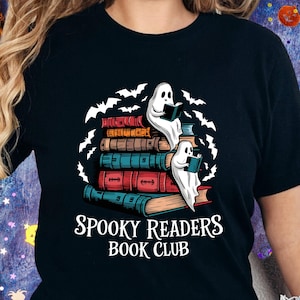 Spooky Readers Book Club Soft Shirt, Halloween Book Lovers Tee, Unique Gifts for Bookish Friends, Cozy Reading Wear