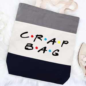 Crap Bag Tote Bag, Funny Gift Tote Bag, Friends Themed Gift Bag, Christmas Funny Gift Bags