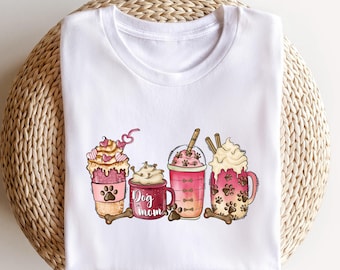 Dog Mom Tee | Coffee And Dog Mom T-Shirt | Dog Lover Gift Shirt | Dog Lover Gift | Funny Dog Mom Tee | Dog Owners Shirt | Coffee Lover Tee