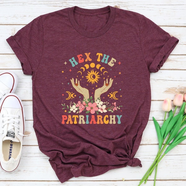 Hex The Patriarchy Shirt, Smash The Patriarchy, Feminist Witch T-Shirt, Feminist Halloween, Activism TShirt, Witchy Aesthetic, Liberal Gifts