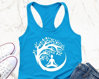 Yoga Tank Top Namaste Shirt, Workout Tank, Gym Yoga Clothing, Namaste Gift, Meditation Tee