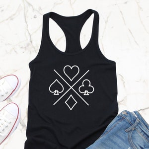 Poker Night Tank Top, Las Vegas Shirt, Casino Party Tee, Playing Cards Shirt, Gambling Gift