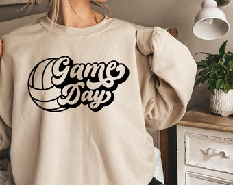 Game Day Volleyball Hoodie & Sweatshirt, Volleyball Gift Sweatshirt, Volleyball Day Hoodie, Volleyball Mom Gift, Volleyball Lover Gifts