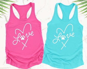 Dog Lover Tank Top, Dog Mom Gift, Animal Lover Shirt, Dog Owner Gift, Dog Print Tee