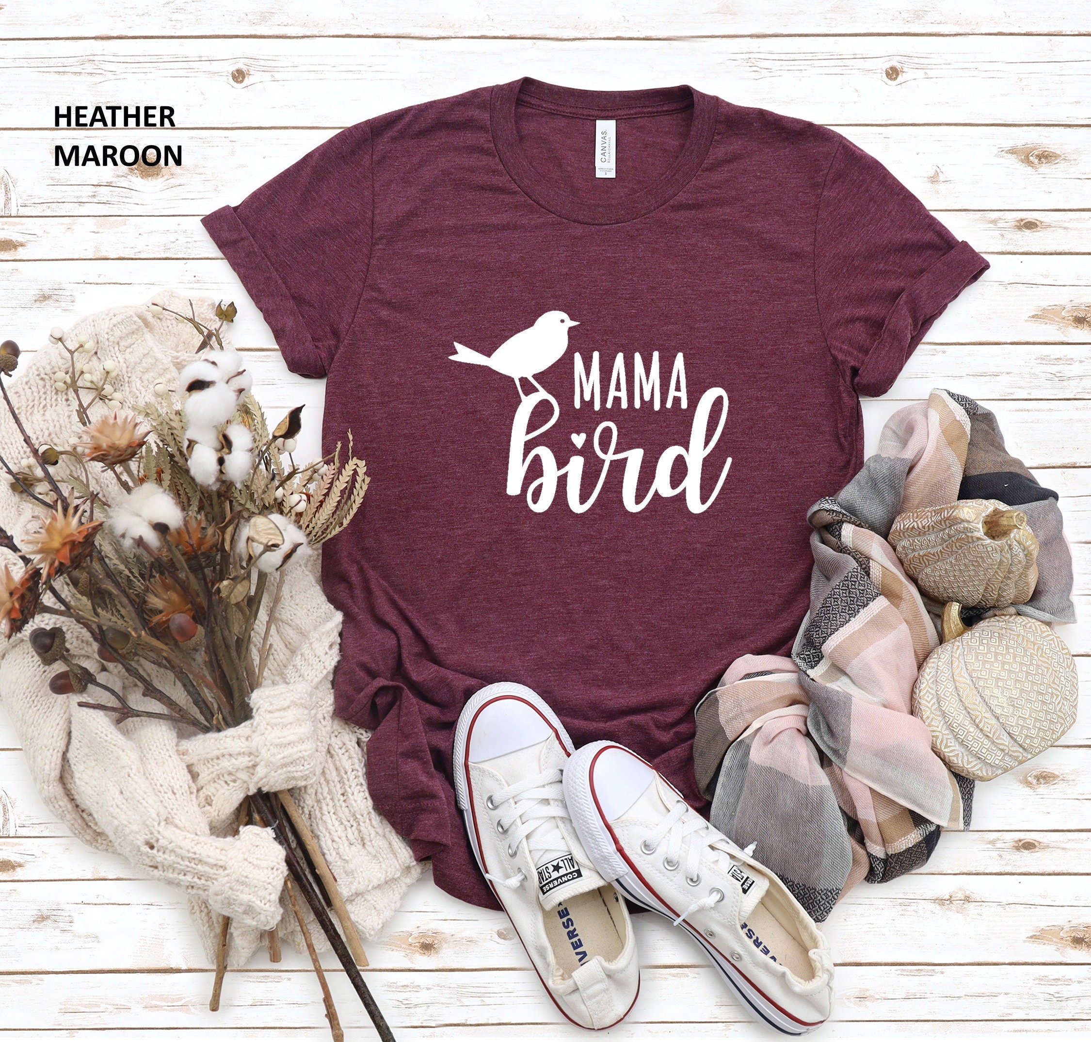 T-shirt Mama Bird para Mulher - Wishirt T-shirts