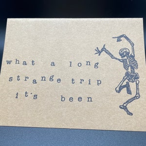 Truckin' Milestone Card - Choisissez le message intérieur ! Inspiré des Grateful Dead
