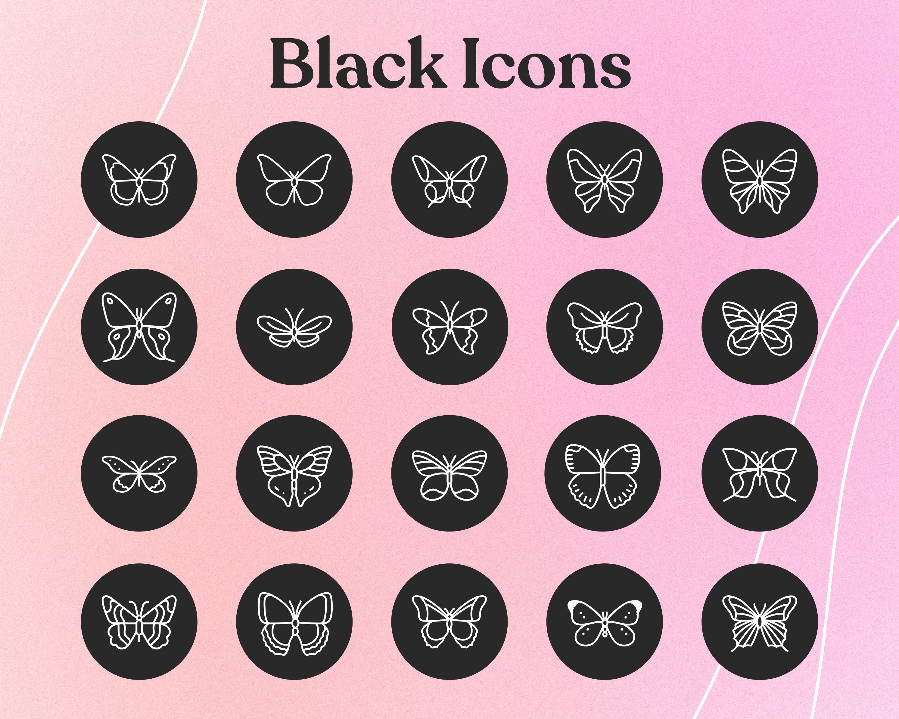 20 Butterfly Instagram Highlight Covers Minimalistic Style Etsy