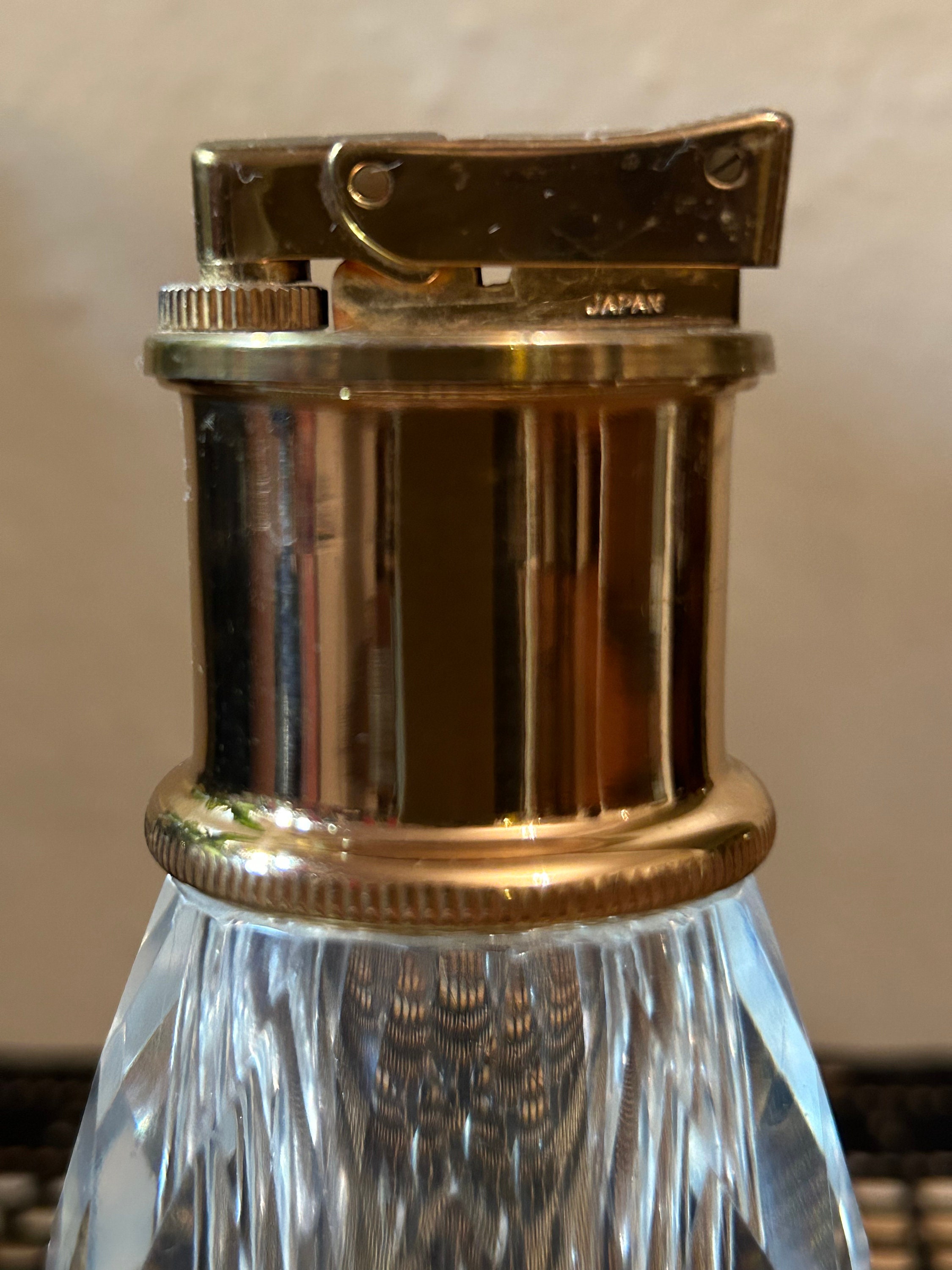 Vintage Crown Royal Faceted Crystal Lighter by Post House Japan Circa