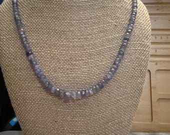 Tanzanite Beaded Necklace