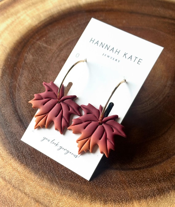 Fall / Autumn leaf earrings
