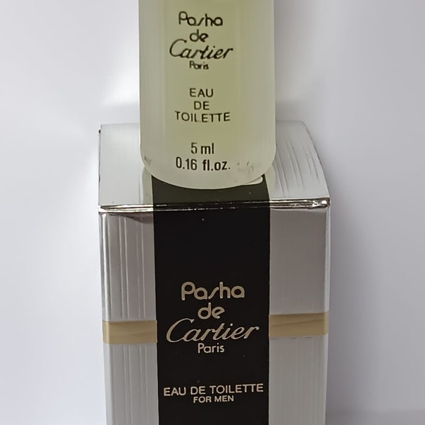 PASHA DE CARTIER uomo profumo miniatura vintage da collezione mignon con scatola