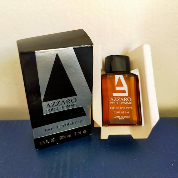 AZZARRO pour HOMME eau de toilette vintage miniature collectible miniature perfume with box