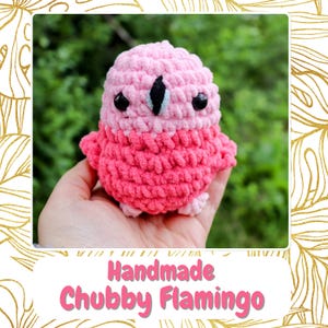Handmade Crochet Flamingo Plush – Pink Amigurumi Bird – Soft Stuffed Animal Gift for Flamingo Lovers