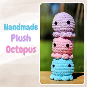 Handmade Crochet Octopus Plushie | Soft Amigurumi Octopus | Cute Ocean Animal Gift