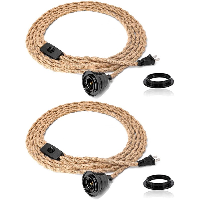 Pendant Light Cord Hanging Light Kit With Switch Plug in Etsy