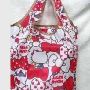 Kawaii Reusable shopping bags, hello kitty foldable bag image 2